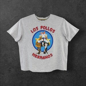 Breaking Bad Shirt Mens Size 3XL Gray Los Pollos‎ Hermanos Graphic Tee TV Show